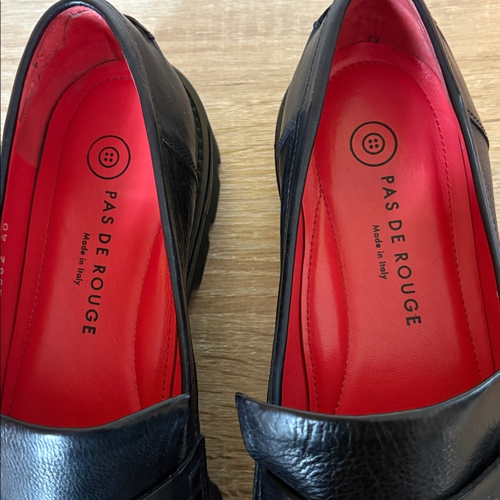 Pas de Rouge Marta Soft Calf Nero Loafer NWT - Picture 9 of 16